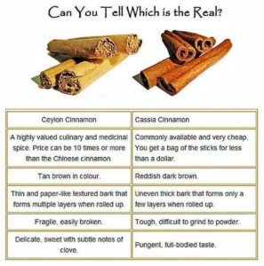 Ceylon vs cassia difference