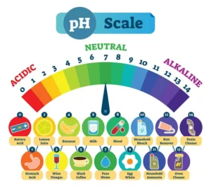 pH values in food
