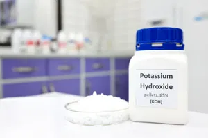 Caustic potash, or potassium hydroxide 