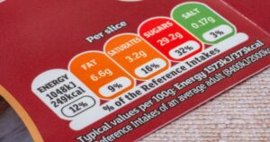 front of pack label