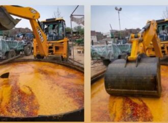 JCB Excavator Stirs Giant Dal Makhni, Goes Viral Amid Outrage and Laughter