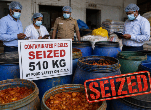 510 kg of Contaminated Pickles Seized in Tamil Nadu Food Safety Raid