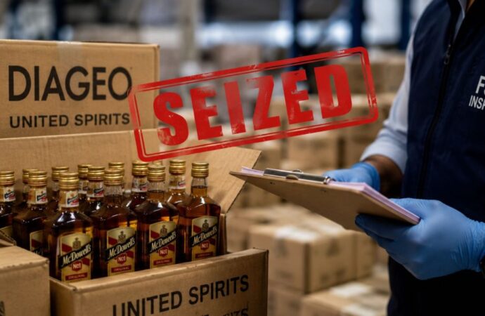 18,000 Diageo Liquor Boxes Seized in Bengaluru Over PET Bottle Marking Row