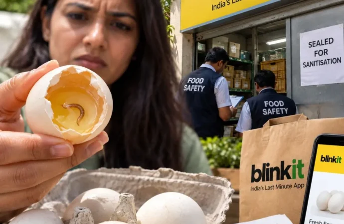 Blinkit Egg Complaint Triggers Food Safety Inspection in Mangaluru