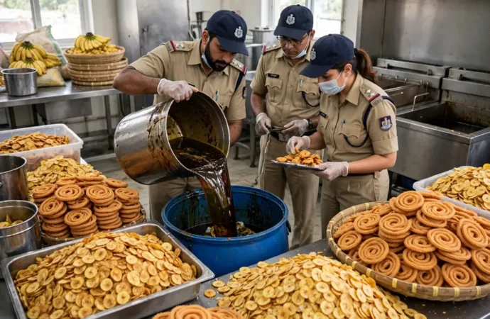 Kerala Food Safety Blitz: 568 Litres of Unsafe Oil Destroyed